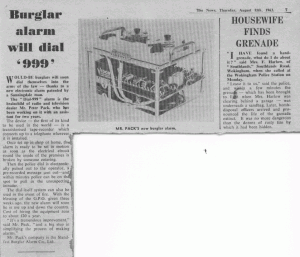 Newpaper Article from 1963