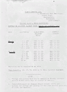 Prices from 1969 of some of the early Alarm Dialers we Manufactured